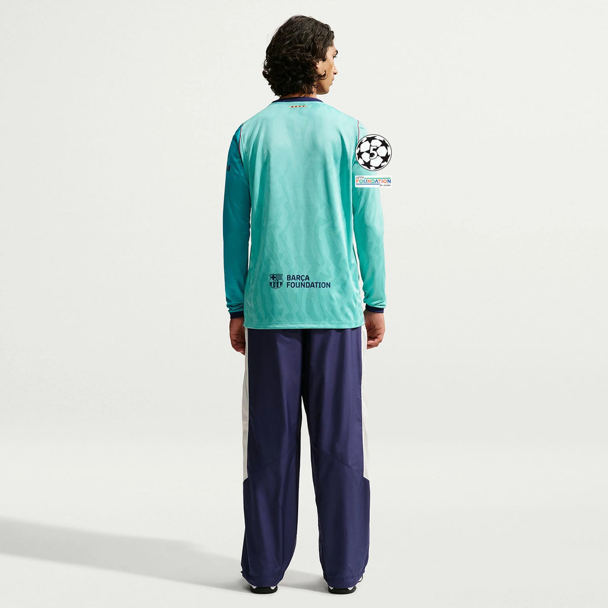 Men's Replica Barcelona Long Sleeve Third Jersey 26/27 UCL