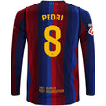Kid's Replica Pedri Barcelona Long Sleeve Home Jersey 26/27