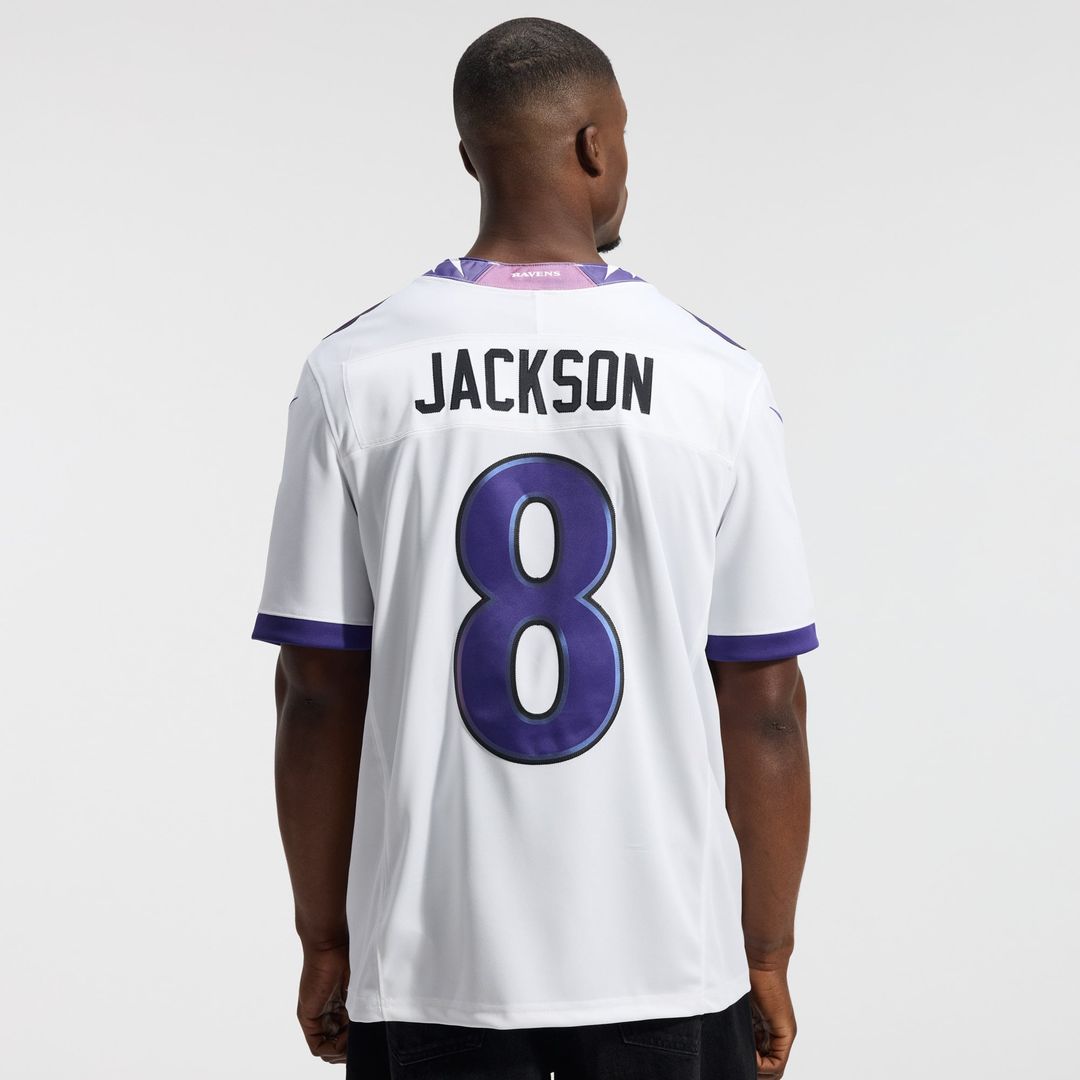 Men's Baltimore Ravens Lamar Jackson Purple Team Vapor F.U.S.E. Stitched