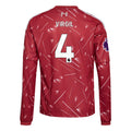 Kid's Replica Virgil Liverpool Long Sleeve Home Jersey 26/27