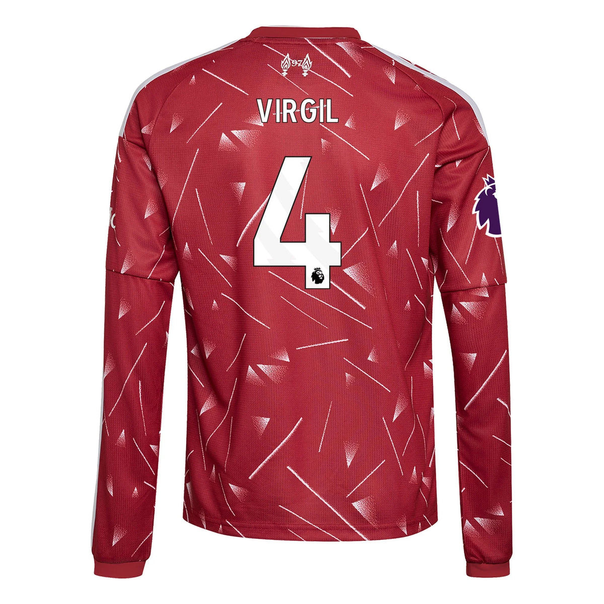 Kid's Replica Virgil Liverpool Long Sleeve Home Jersey 26/27
