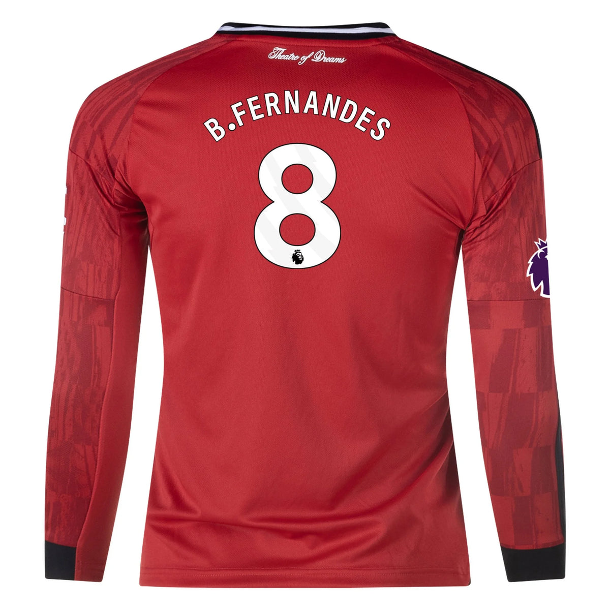 Kid's Replica B. Fernandes Manchester United Long Sleeve Home Jersey 25/26