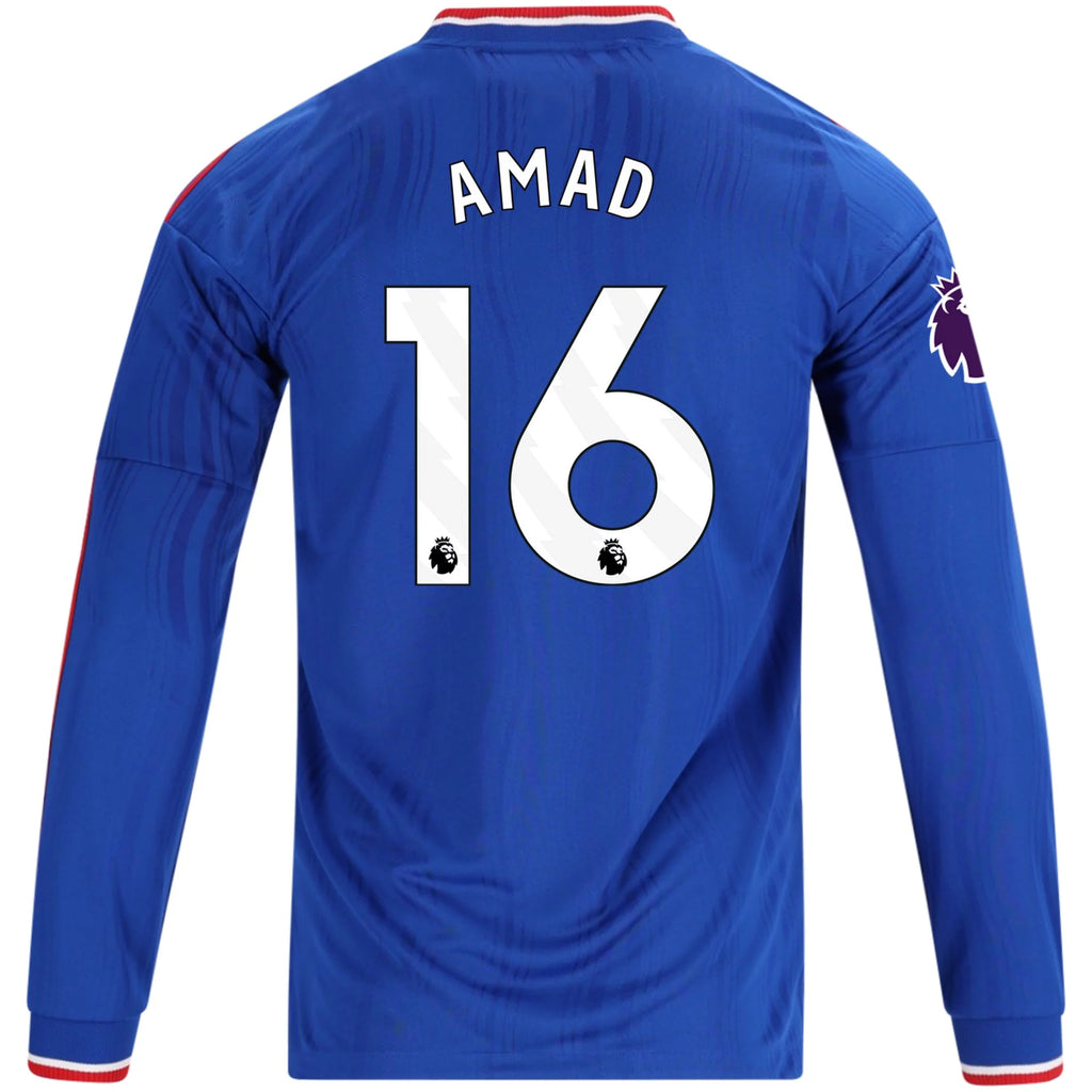 Men's Authentic Amad Manchester United Long Sleeve Away Jersey 26/27