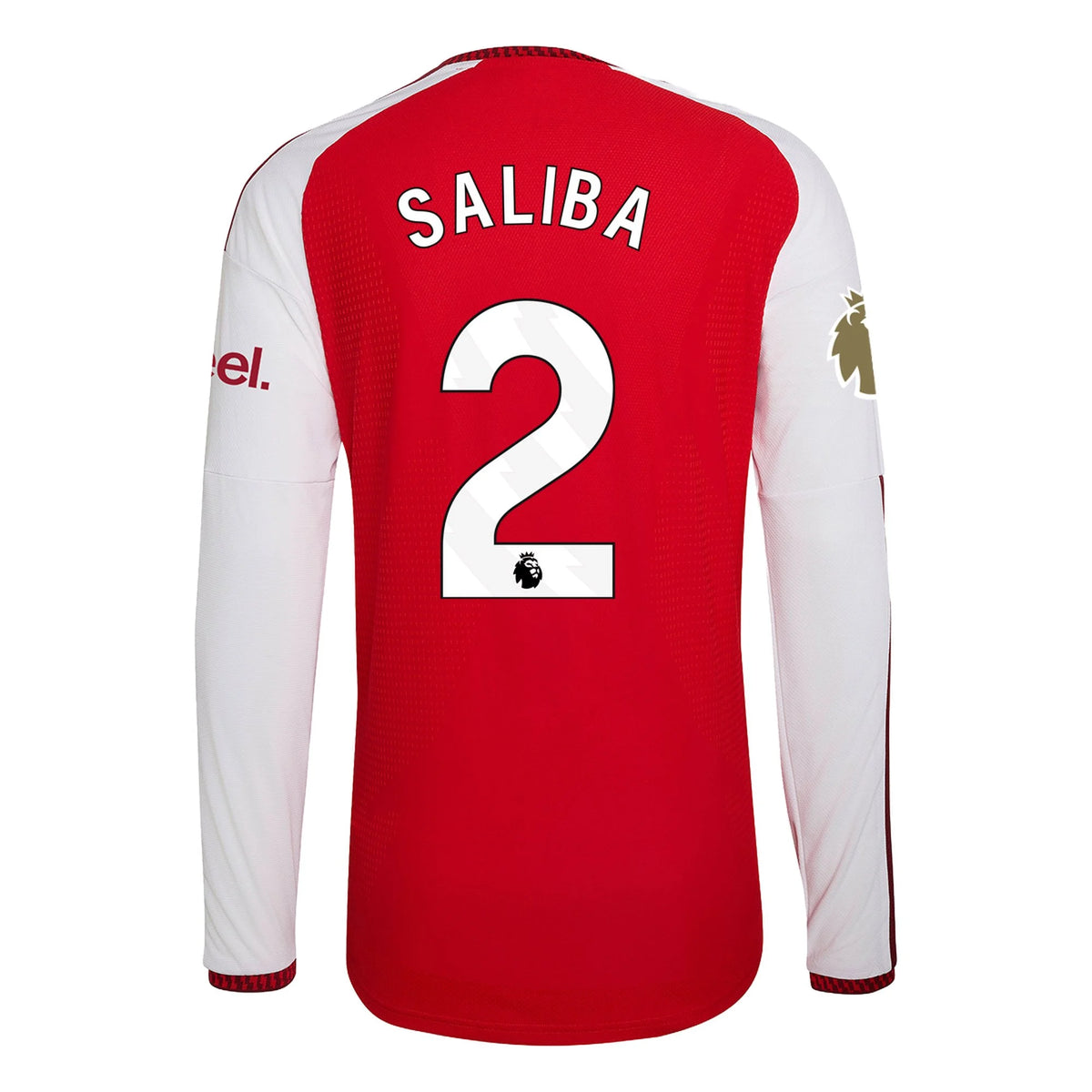 Men's Authentic Saliba Arsenal Long Sleeve Home Jersey 26/27
