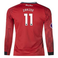 Kid's Replica Zirkzee Manchester United Long Sleeve Home Jersey 25/26