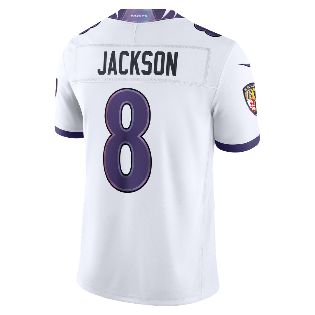 Men's Baltimore Ravens Lamar Jackson Purple Team Vapor F.U.S.E. Stitched