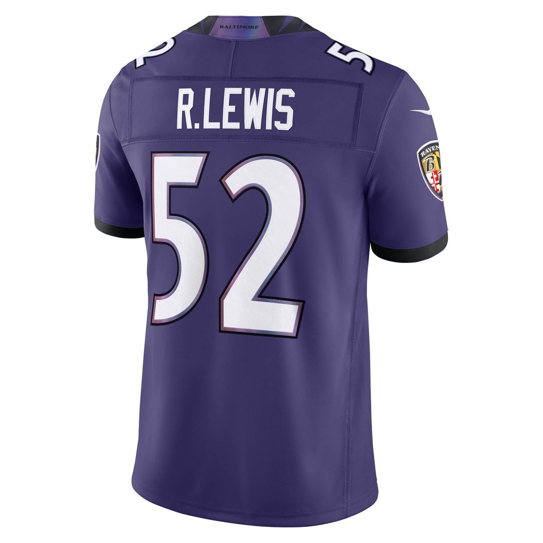 Men's Baltimore Ravens Ray Lewis Black Alternate Vapor F.U.S.E. Stitched Retired Player
