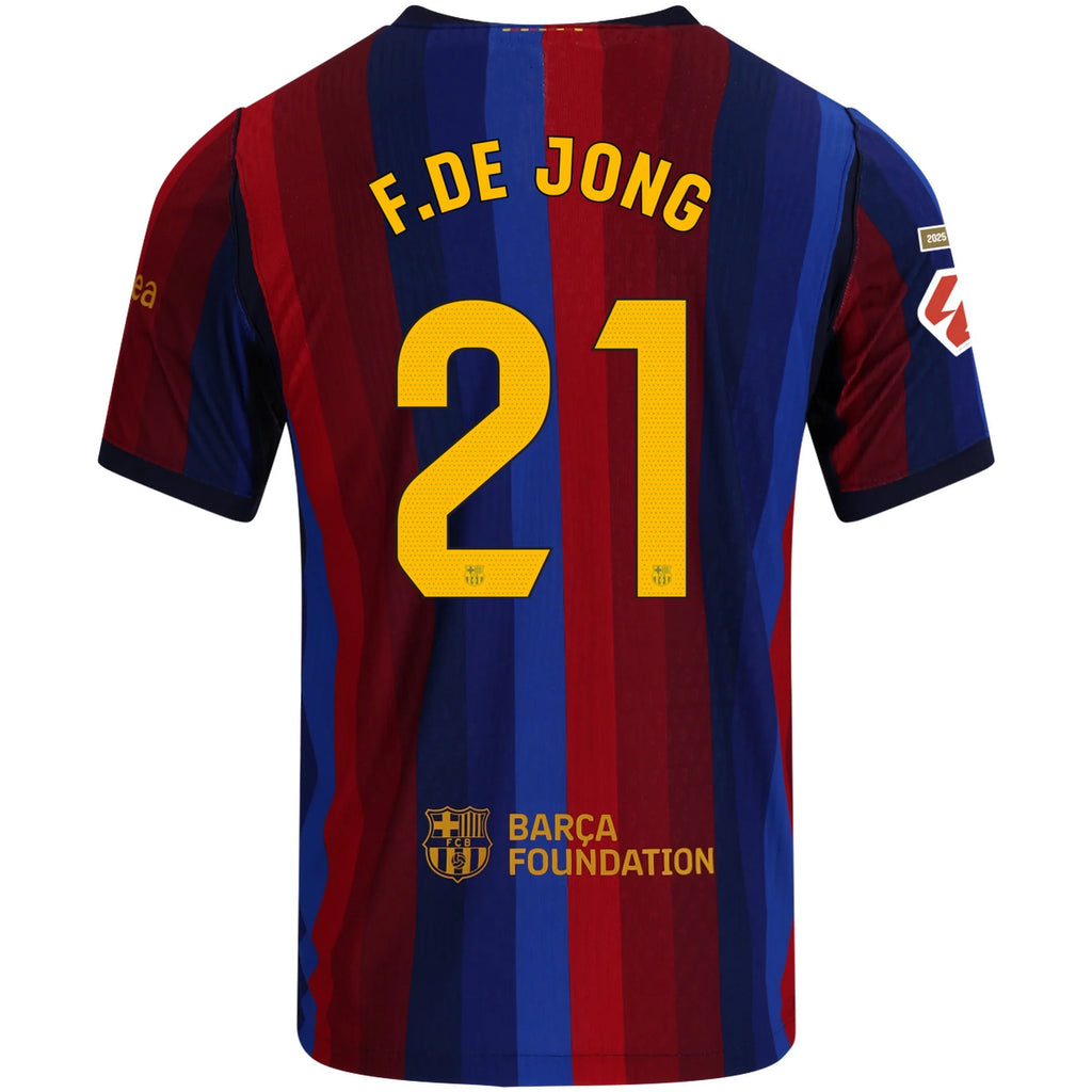 Men's Authentic F. de Jong Barcelona Home Jersey 26/27