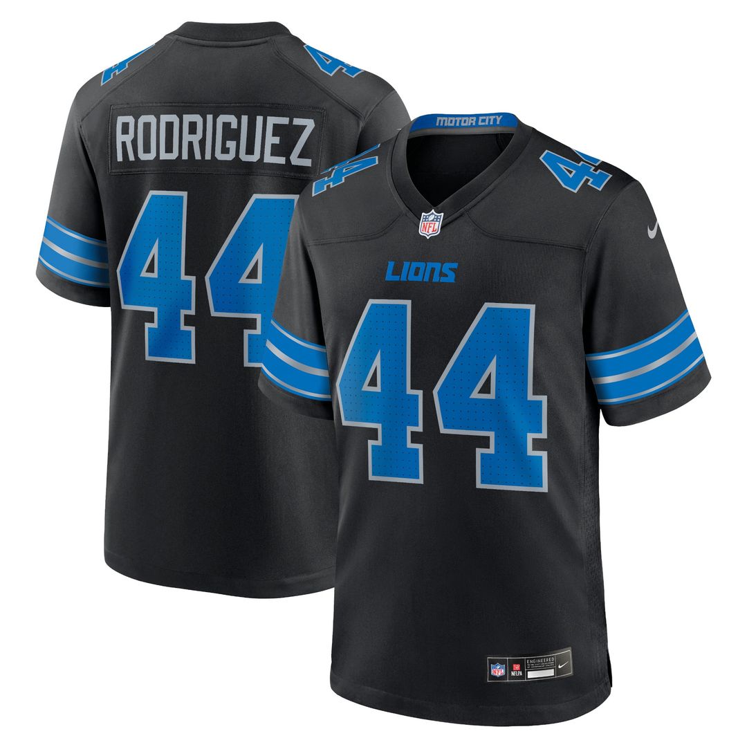 Men's Detroit Lions Malcolm Rodriguez Black 2nd Alternate