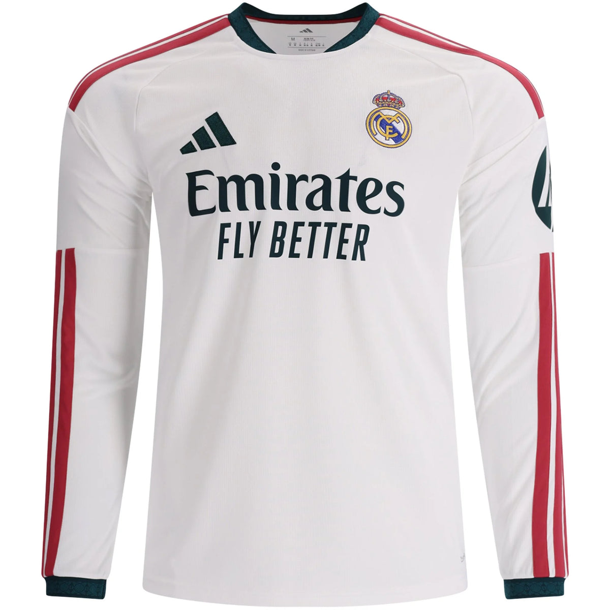 Men's Replica Real Madrid Long Sleeve Home Jersey 26/27