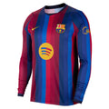 Men's Replica Barcelona Long Sleeve Home Jersey 26/27