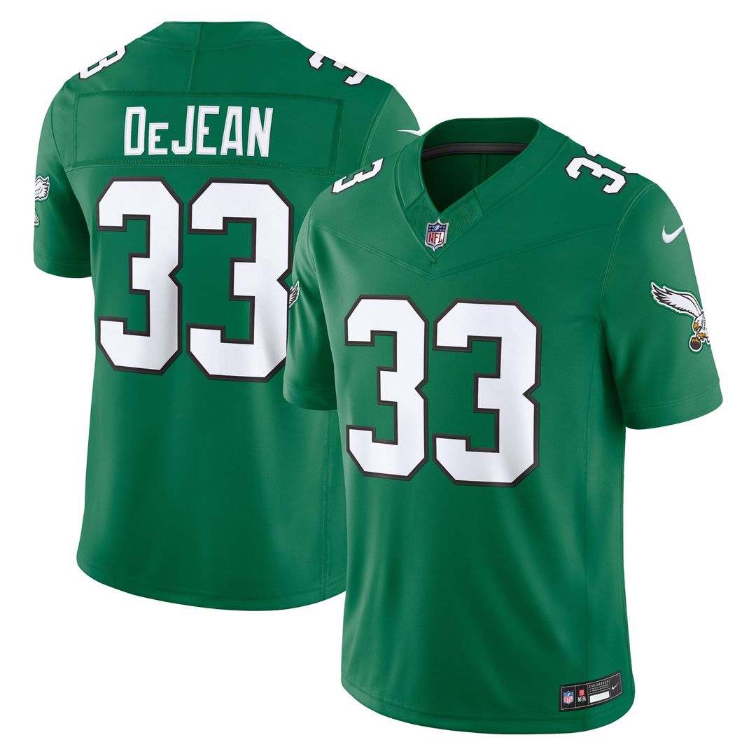 Men's Philadelphia Eagles Cooper DeJean Black Alternate Vapor F.U.S.E. Stitched