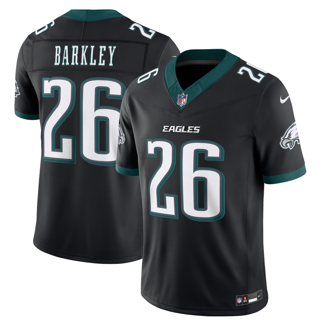 Men's Philadelphia Eagles Saquon Barkley White Vapor F.U.S.E. Stitched
