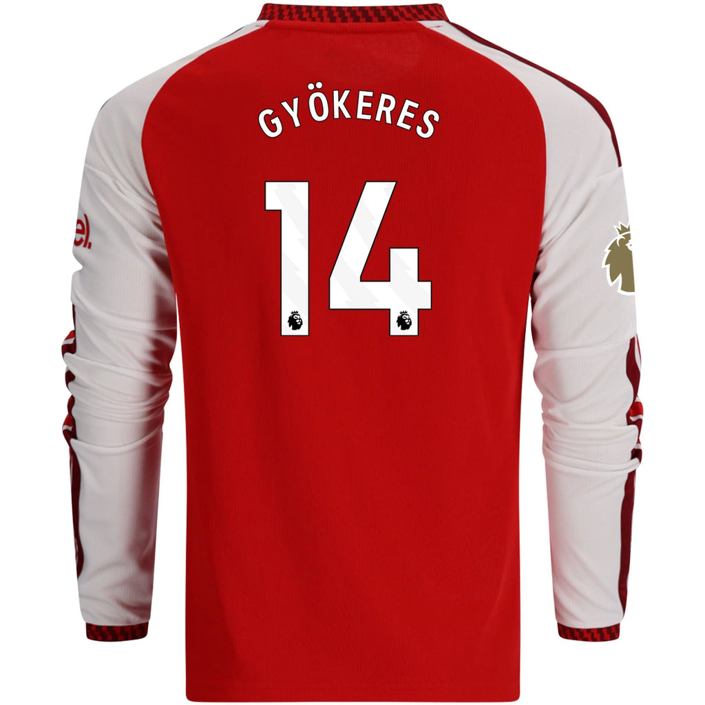 Kid's Replica Gyokeres Arsenal Long Sleeve Home Jersey 26/27