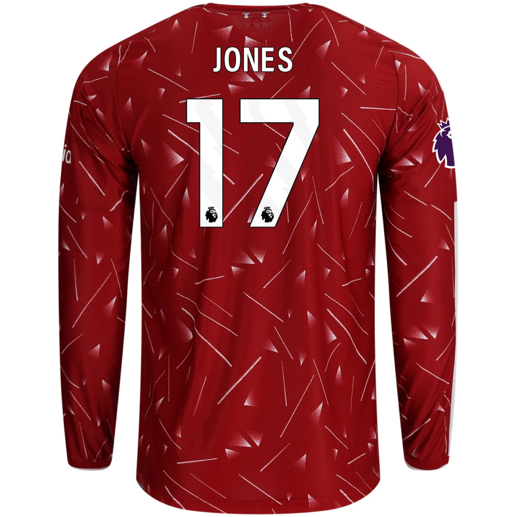 Men's Authentic Jones Liverpool Long Sleeve Home Jersey 26/27