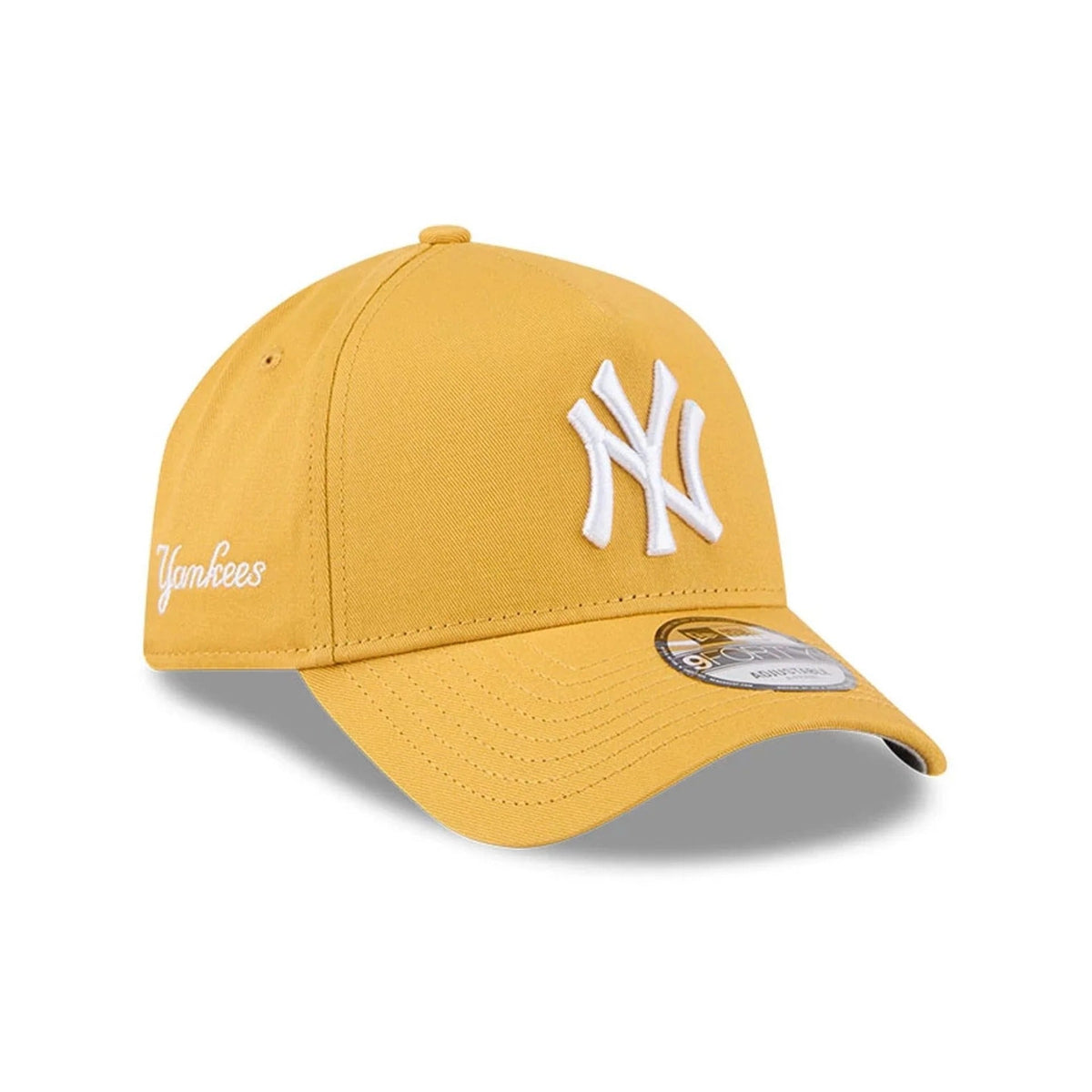 New York Yankees MLB Script A-Frame Snapback New Era Yellow