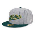 Oakland Athletics Heather Pinstripe MLB 59FIFTY Fitted New Era