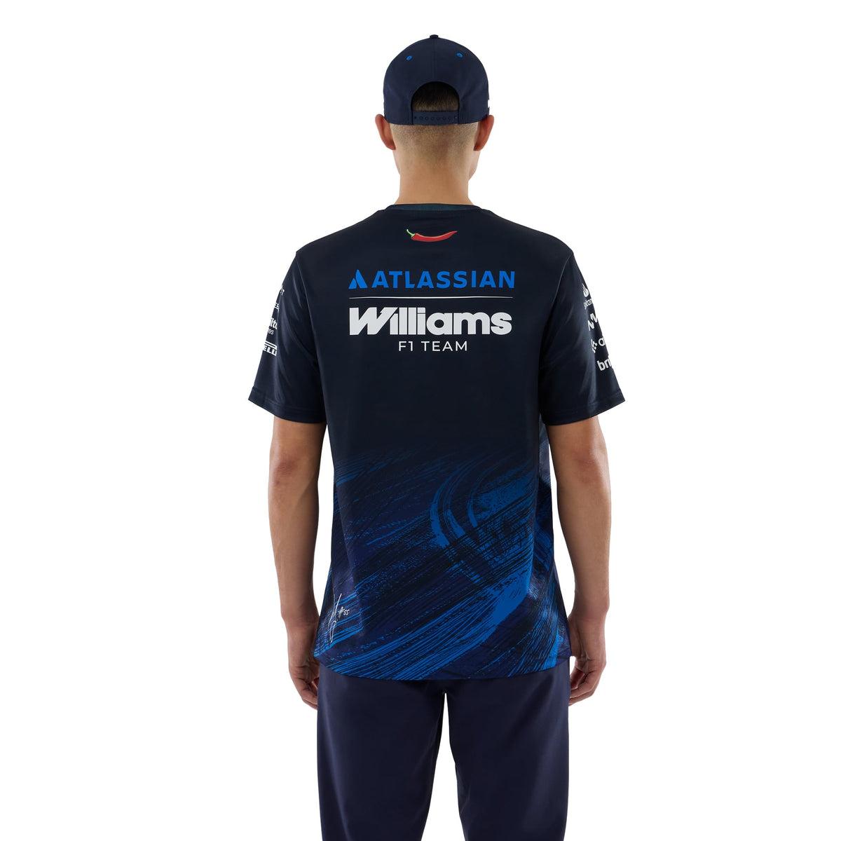 Williams Racing New Era Carlos Sainz Replica Tech T-Shirt - Navy