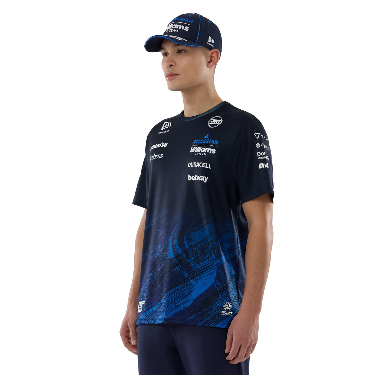Williams Racing New Era Carlos Sainz Replica Tech T-Shirt - Navy